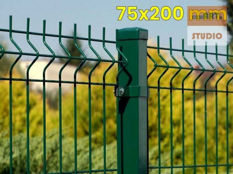 Panele ogrodzeniowe 250cm/153cm/4mm - 75x200mm - antracyt , brązowe , czarne , srebrne , zielone