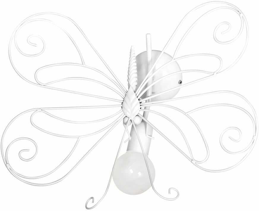 Milagro MOTYL 2 WHITE MLP5331 kinkiet lampa ścienna dziecięcy metal motyl biały 1xE27 53cm