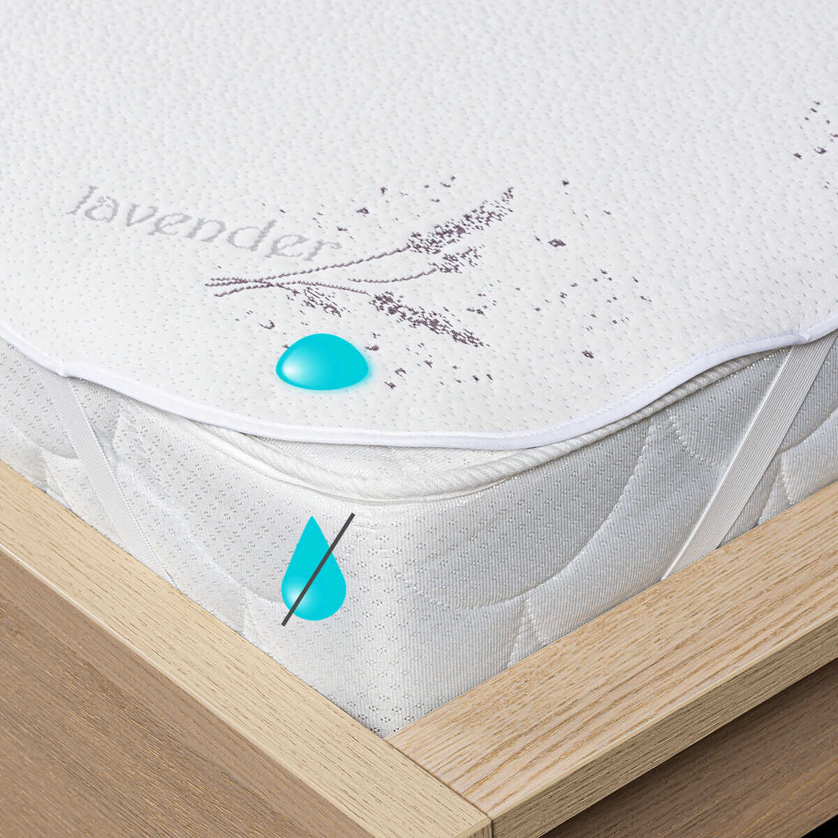 4Home Lavender Wodoodporny ochraniacz na materac z gumką, 90 x 200 cm, 90 x 200 cm