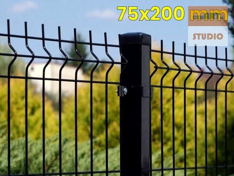 Panele ogrodzeniowe 250cm/153cm/3mm - 75x200mm - antracyt , brązowe , czarne , srebrne , zielone