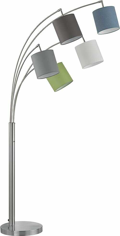 Fischer&Honsel Annecy lampa stojąca, metal, 40 W, kolor niklu