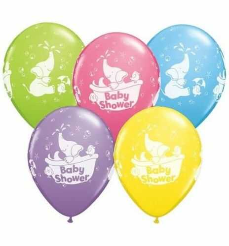 Balon 11" z nadrukiem Baby Shower, mix kolorów