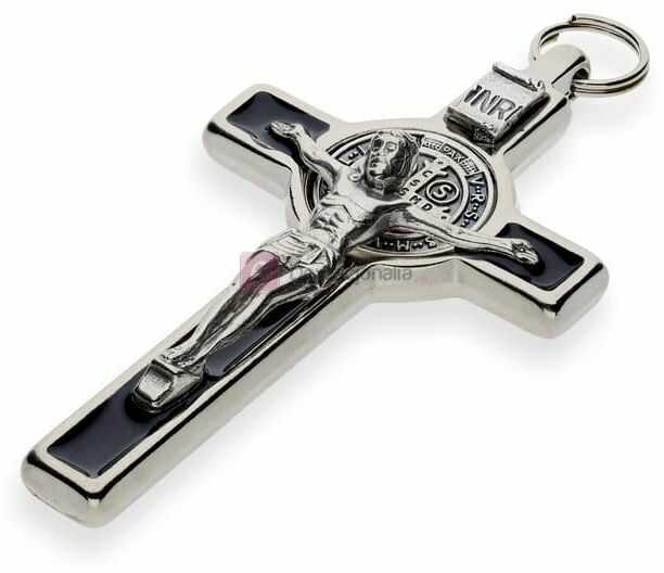 Krzyż św. Benedykta - czarny 8cm