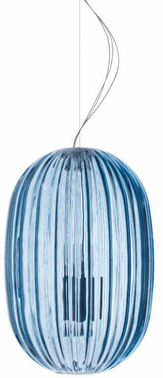 Plass Media niebieski - Foscarini - lampa wisząca