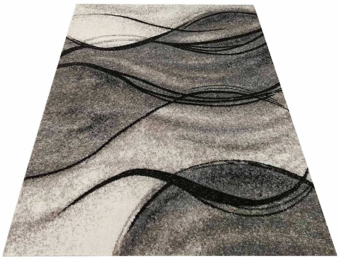 Profeos Szary nowoczesny wzorzysty dywan - Sengalo 8X