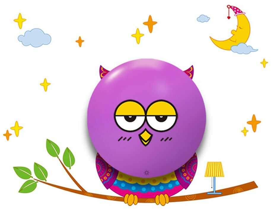 Milagro OWL ML112 kinkiet lampa ścienna dziecięca sowa włącznik dotykowy LED 0,6W 12,5cm