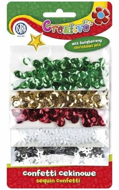 Confetti cekinowe mix świąteczny 1000 szt Astra nr93 100593