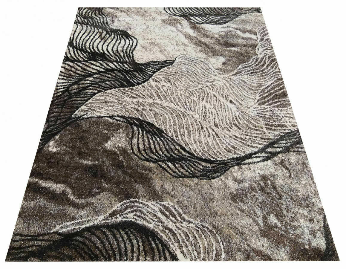 Profeos Brązowy prostokątny dywan do sypialni - Novaros 6X