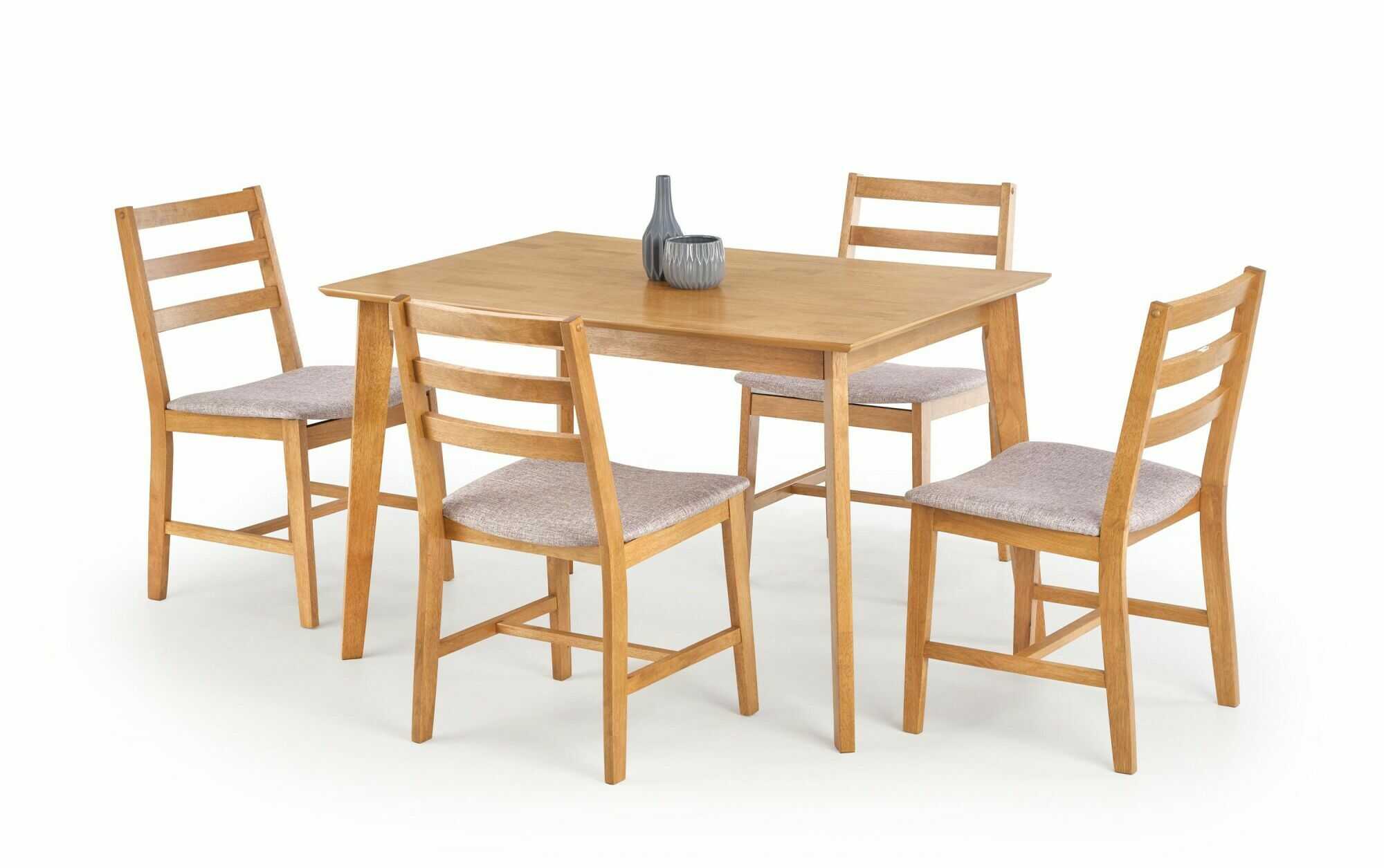 Zestaw stół z 4 krzesłami jasny dąb CORDOBA Halmar