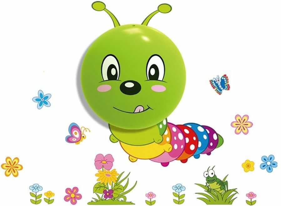 Milagro WORM ML061 kinkiet lampa ścienna dziecięca wlącznik dotykowy LED 0,6W 12cm