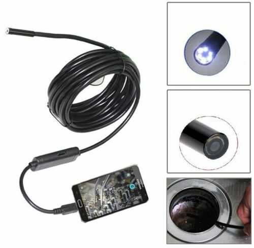 Wodoodporna Kamera Endoskopowa/Inspekcyjna (śr. 5,5mm!!), Pod Komputer, Smartfon/Tablet + Akcesoria.