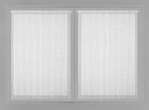 Soleil d''ocre Maelis zasłona panelowa, poliester, biała, 60 x 120 cm