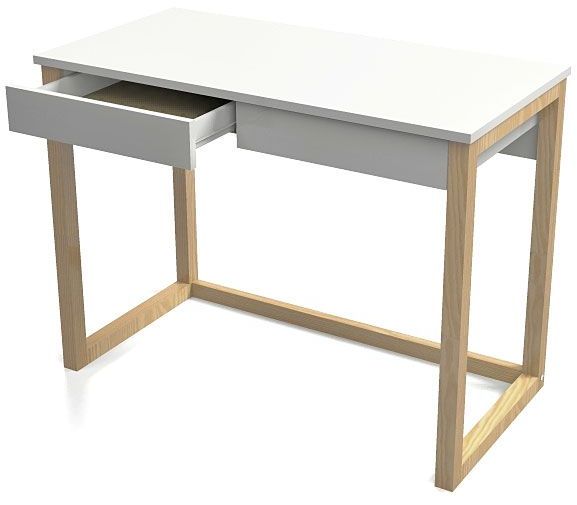 Elior Drewniane biurko Inelo X11 120x60 cm - białe
