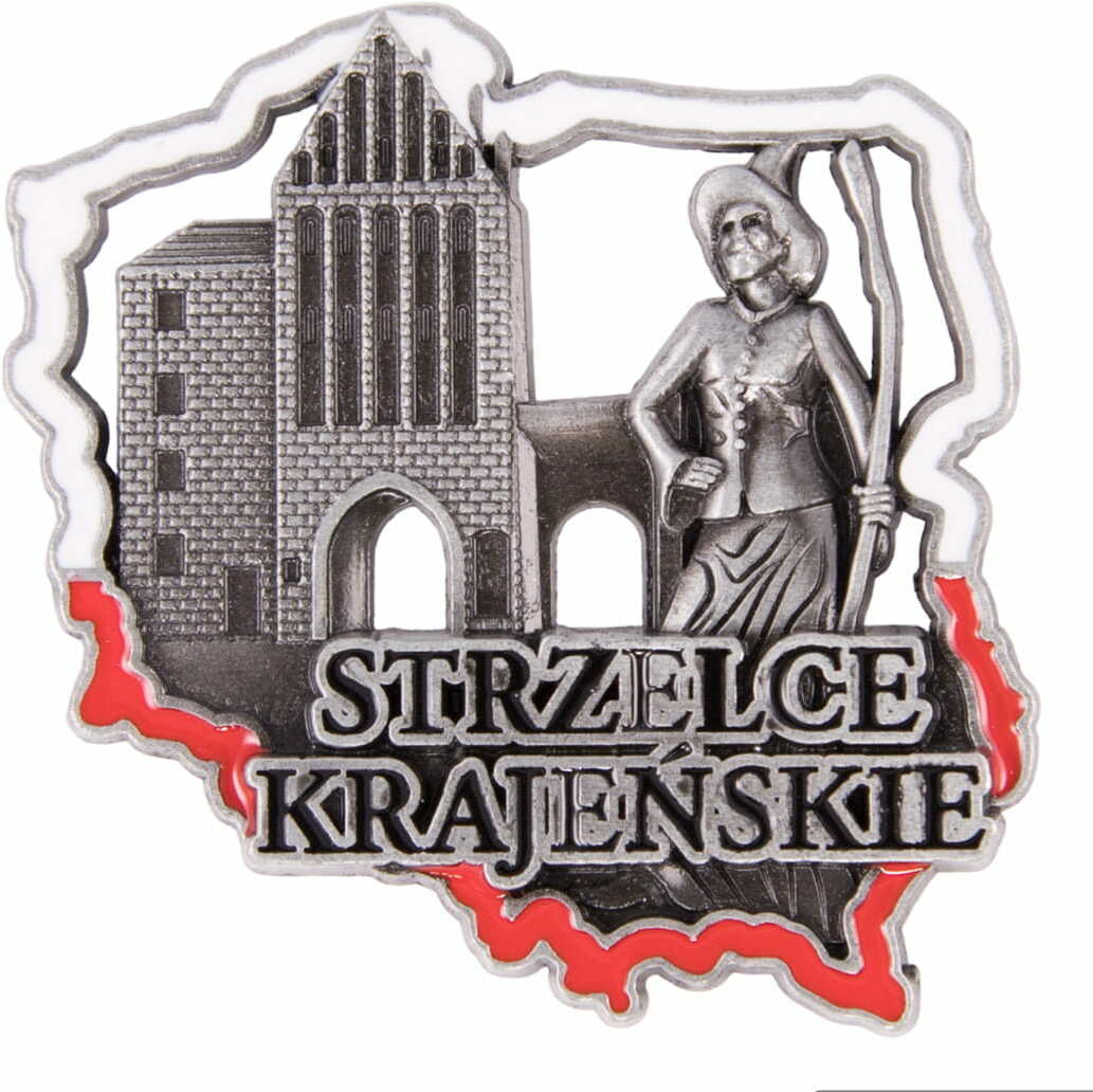 Magnes metalowy kontur Strzelce Krajeńskie