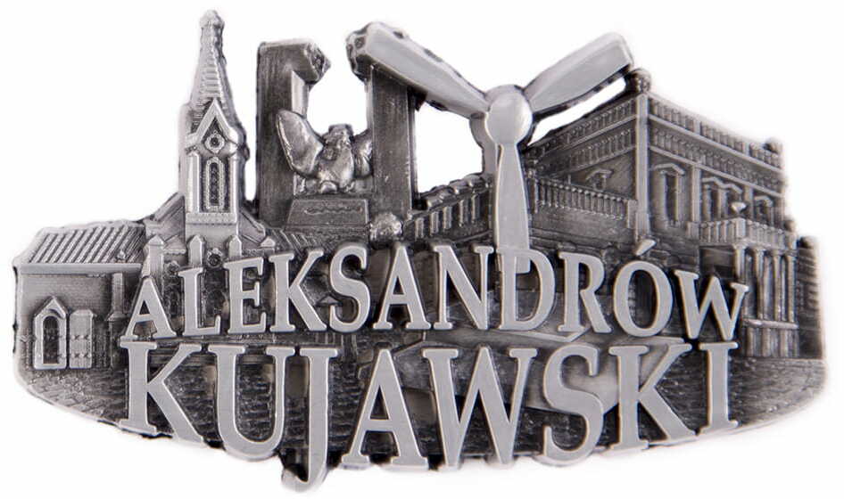 Magnes metalowy panorama Aleksandrów Kujawski