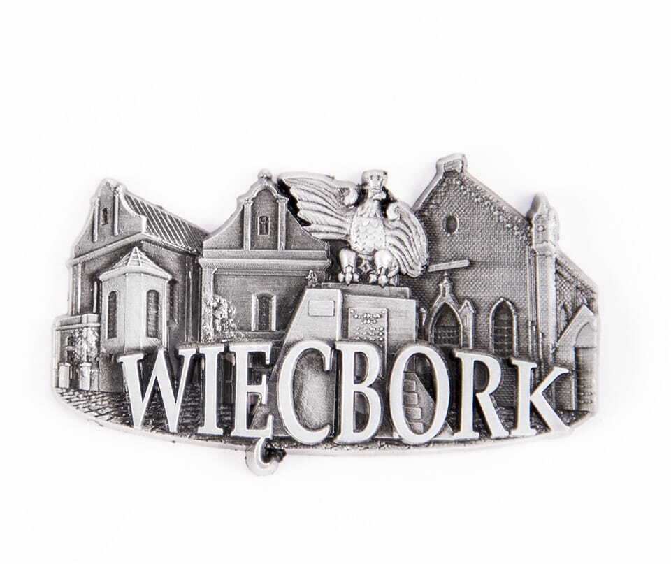 Magnes metalowy panorama Więcbork