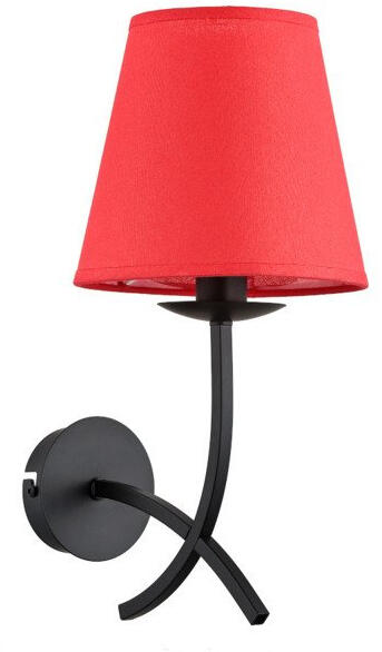 Nowoczesna lampa ścienna MORA RED I czarny śr. 23cm