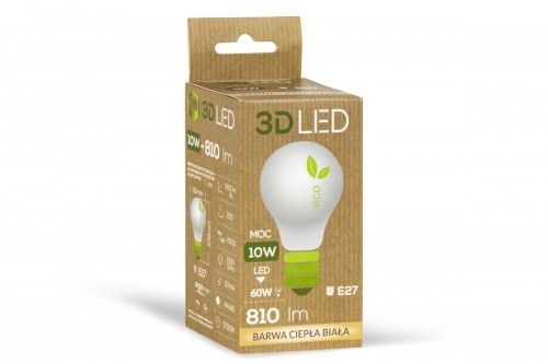 Żarówka ledowa 3LED ECO tradycyjna E-27 10W barwa ciepła