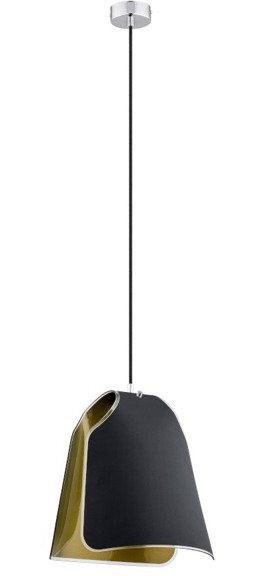 Lampa wisząca zwis CALIFORNIA czarny/złoty szer. 29cm