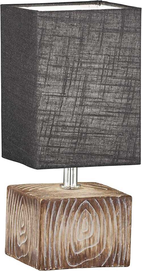 Fischer & Honsel Lampa stołowa, ceramika, kolor drewna, 13 x 13 cm