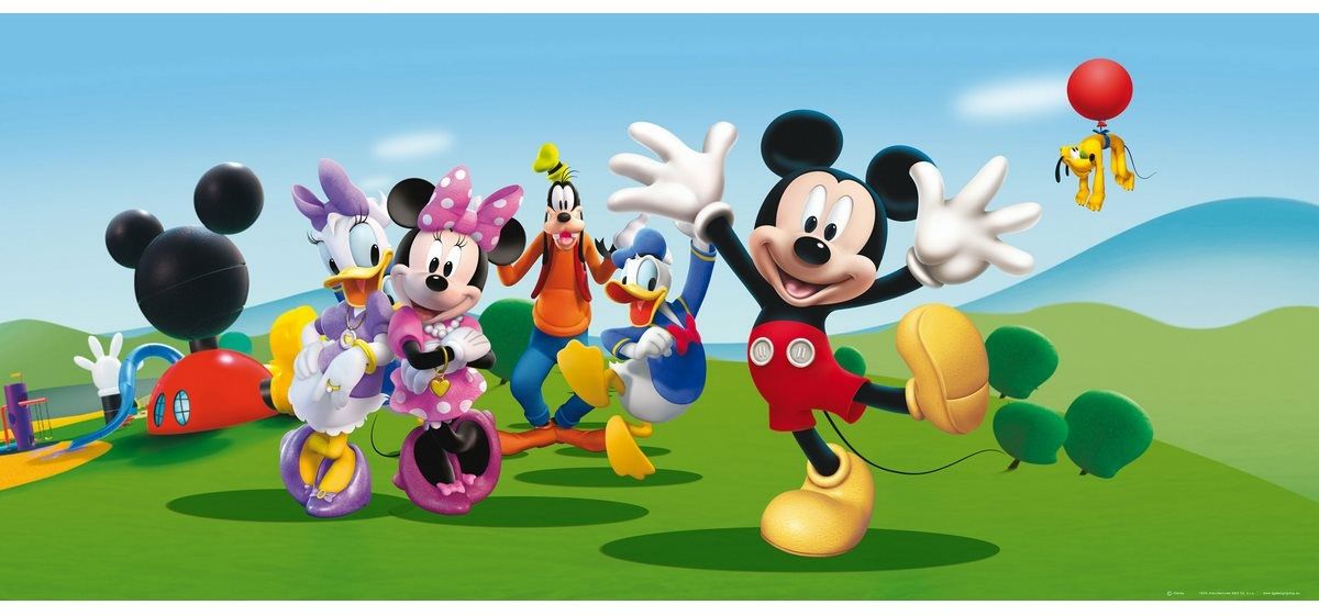 Fototapeta dziecięca Mickey Mouse i przyjaciele, 202 x 90 cm