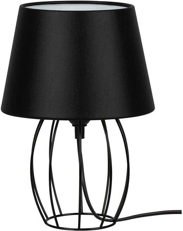 Spot-Light 7666104 - Lampa stołowa MANGOO 1 E27/40W/230V czarna