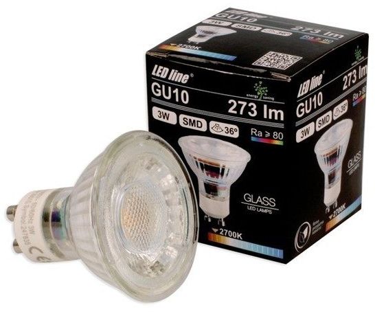 Żarówka LED line GU10 SMD 220-260V 3W 273lm 36 biała ciepła 2700K
