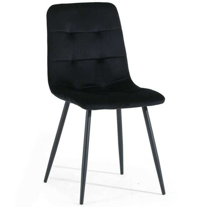 Krzesło czarne DC-6401 welur #66