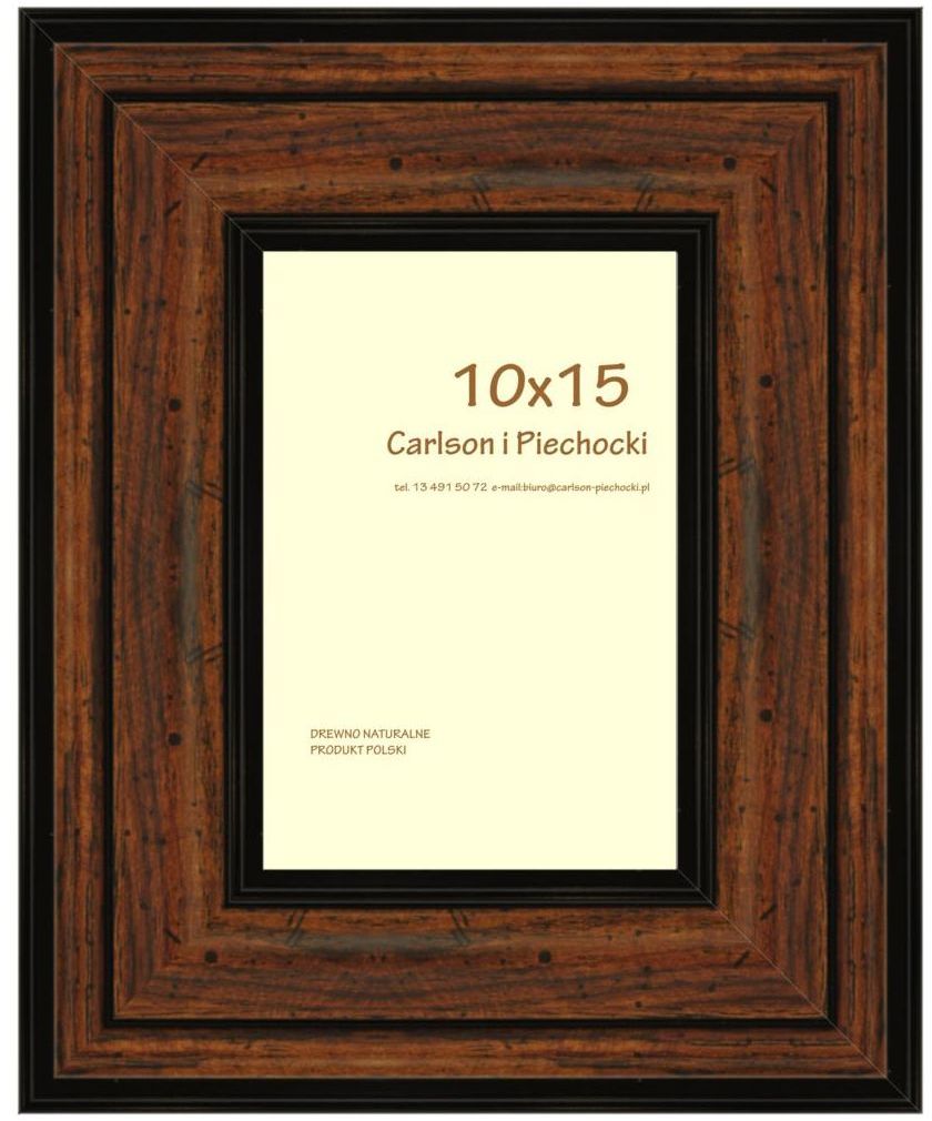 Ramka na zdjęcia Carre 10 x 15 cm orzech drewniana