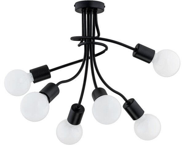 Lampa sufitowa nowoczesna PLENA VI czarny śr. 50cm