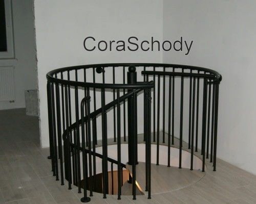 Balustrada metalowa do schodów kręconych CORA model Madryt