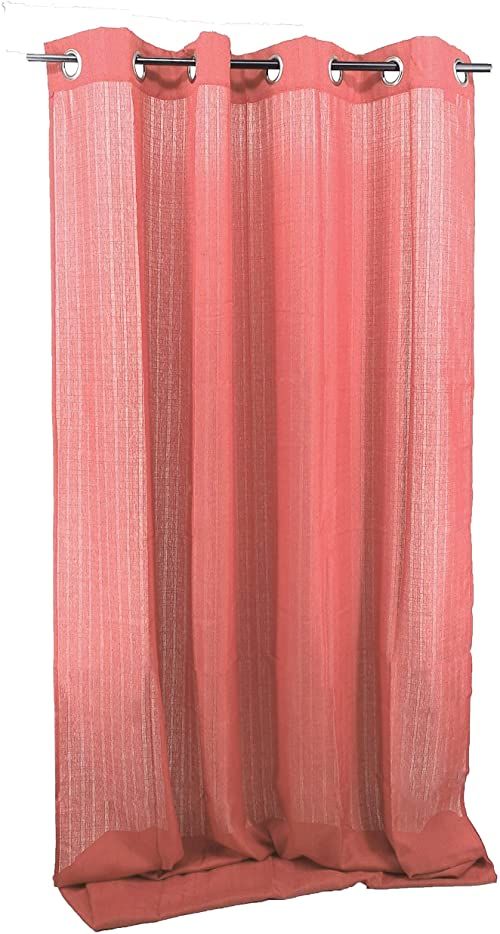 ForenTex Zasłona Konfekcja Z-0529 zasłona przepuszczająca światło na okna / drzwi poliester, perłowy kolor różowy 145 x 260 cm