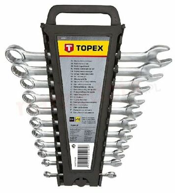 TOPEX Zestaw kluczy płasko-oczkowych 35D757 6 - 22 mm (12 elementów)