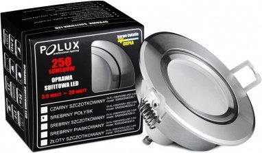 Oczko halogenowe SUN LED GU10 3,5W 20W 301185 Srebrny połysk GOLDLUX