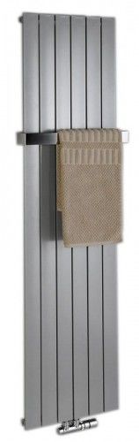 Grzejnik łazienkowy srebrny metaliczny 60x1800 mm 1205Watt