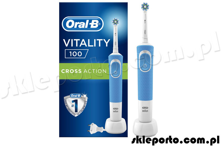 Braun Oral-B szczoteczka elektryczna Vitality D100 CrossAction - niebieska D100.413.1