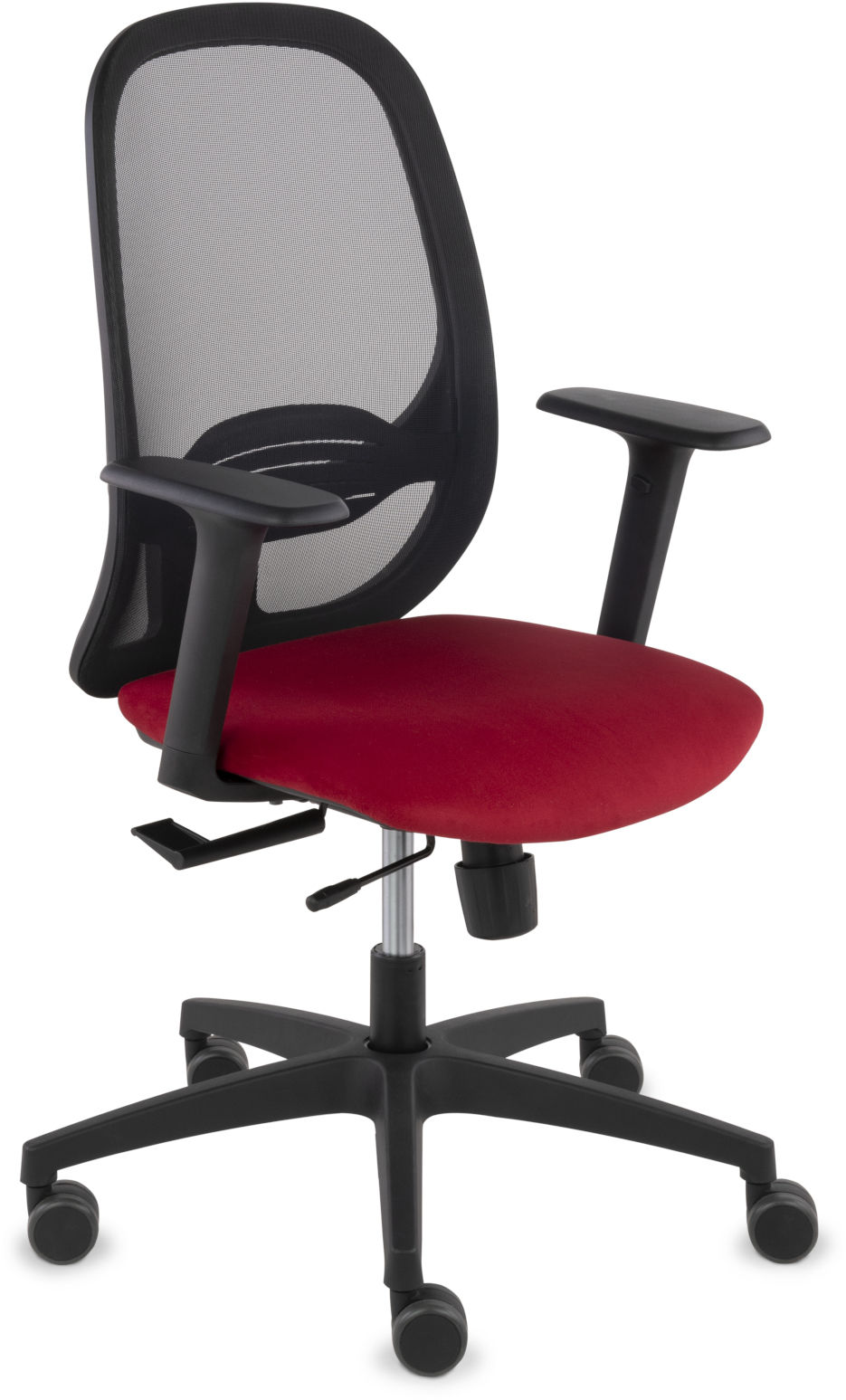 Krzesła biurowe Nodi BS - czarny, obrotowy fotel do biura i do nauki, z siatkowym, przewiewnym oparciem