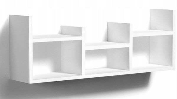 Elior Biała minimalistyczna półka ścienna - Lorea