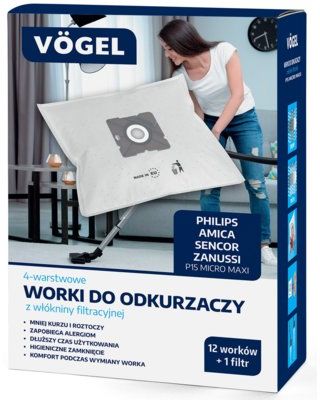 VÖGEL Worek do odkurzacza P15 (12 sztuk)