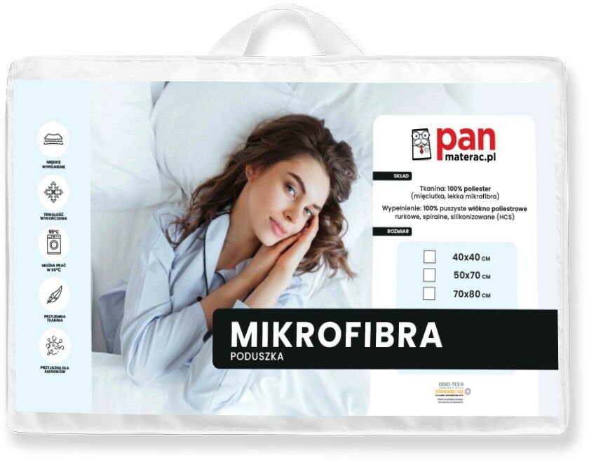 Poduszka MIKROFIBRA PAN MATERAC : Rozmiar poduszki - 50x70