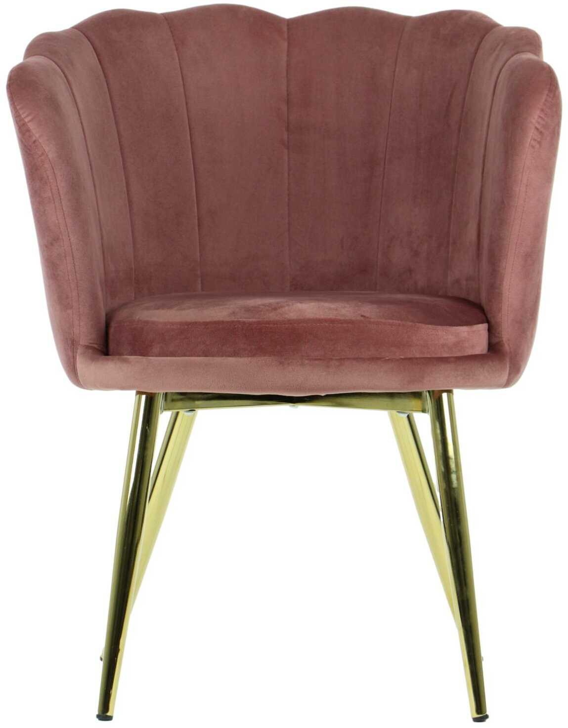 Krzesło tapicerowane do salonu, jadalni i restauracji HTS-D41AG - łososiowy, stelaż złoty