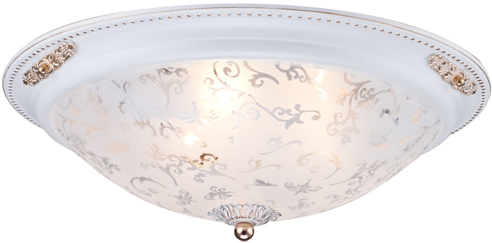 Maytoni Diametrik C907-CL-03-W plafon lampa sufitowa metalowa ramka klosz szkło piaskowane wzór 3xE27 40W