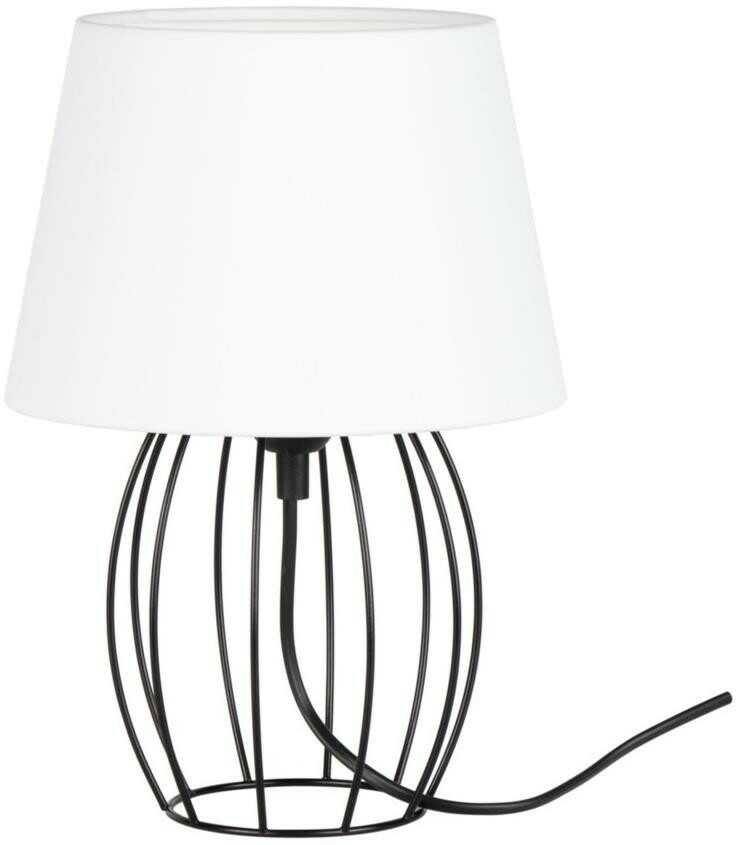 Spot-Light 7665104 - Lampa stołowa MANGOO 1 E27/40W/230V biały/czarny