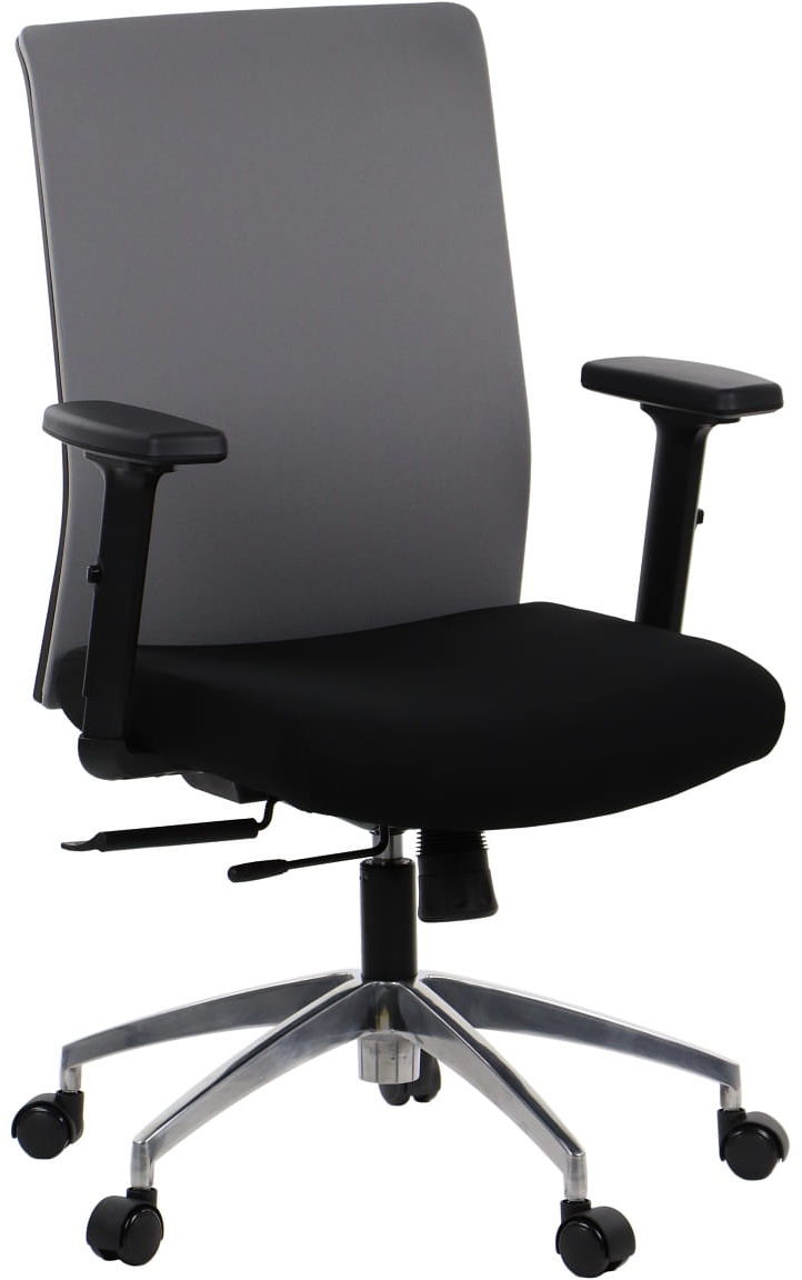 Krzesło biurowe obrotowe RIVERTON - oparcie tkaninowe, podstawa aluminiowa, różne kolory