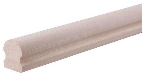 Poręcz schodowa drewniana sosnowa surowa 2700x62x50 mm Kornik