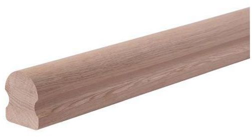 Poręcz schodowa drewniana dębowa 2700x62x50 mm Kornik