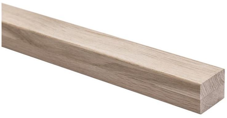 Poręcz schodowa drewniana dębowa surowa 2700x37x47 mm Kornik
