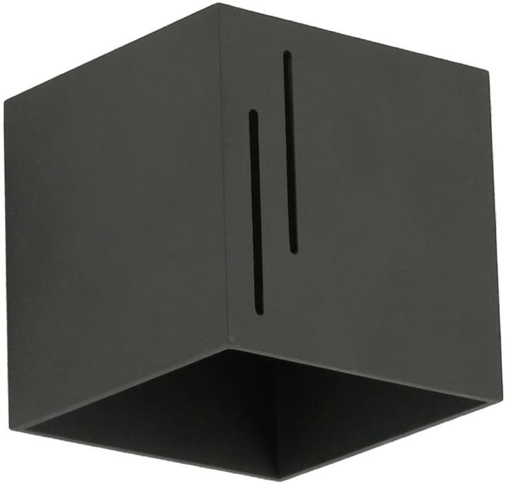 Lampex Quado MODERN B 692/B CZA kinkiet lampa ścienna czarna nowoczesna kwadrat 1x40W G9 10cm
