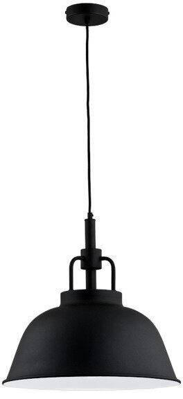 Lampa wisząca zwis ALCANTARA czarny/biały śr. 41cm