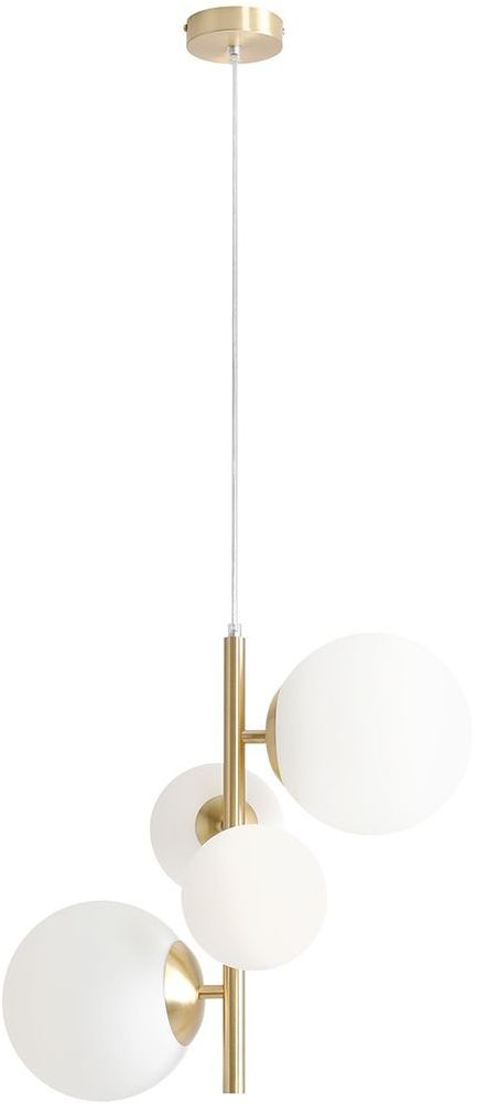 Lampa wisząca Bloom mosiądz 1091L40 szklane klosze kule - Aldex